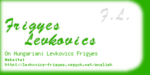 frigyes levkovics business card